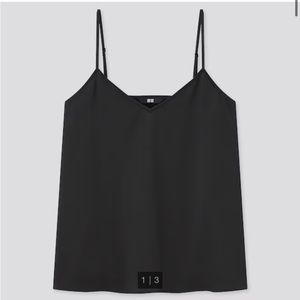 NWOT Uniqlo Satin Camisole, Black, size M